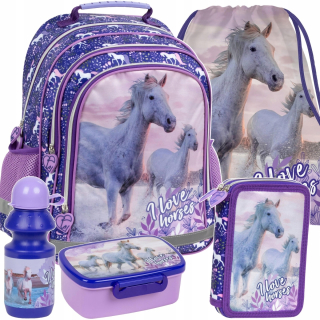 Záložný Viacfarebný viackomorový školský batoh